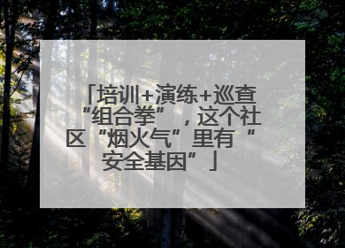 培训+演练+巡查“组合拳”，这个社区“烟火气”里有“安全基因”