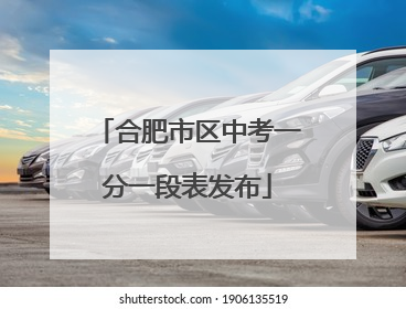 合肥市区中考一分一段表发布
