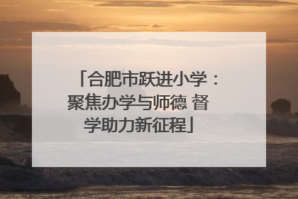 合肥市跃进小学：聚焦办学与师德 督学助力新征程
