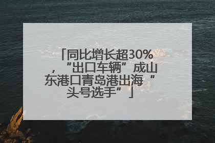 同比增长超30%，“出口车辆”成山东港口青岛港出海“头号选手”