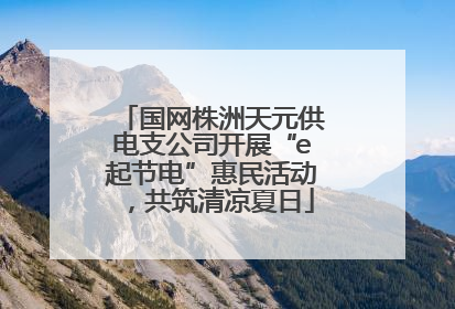 国网株洲天元供电支公司开展“e起节电”惠民活动，共筑清凉夏日