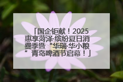 国企钜献！2025惠享菏泽·缤纷夏日消费季暨“华瑞·华小粮”青岛啤酒节启幕！