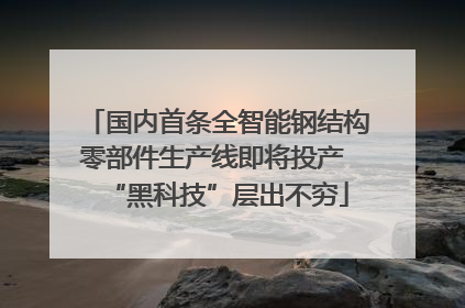 国内首条全智能钢结构零部件生产线即将投产 “黑科技”层出不穷