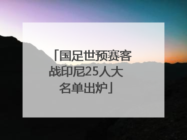 国足世预赛客战印尼25人大名单出炉