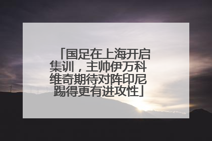 国足在上海开启集训，主帅伊万科维奇期待对阵印尼踢得更有进攻性