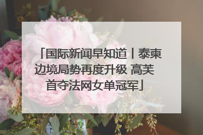国际新闻早知道丨泰柬边境局势再度升级 高芙首夺法网女单冠军