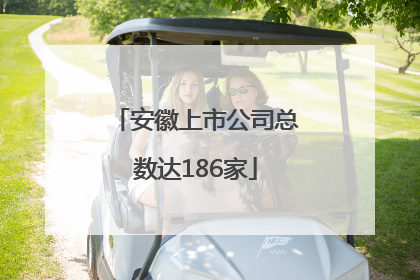 安徽上市公司总数达186家