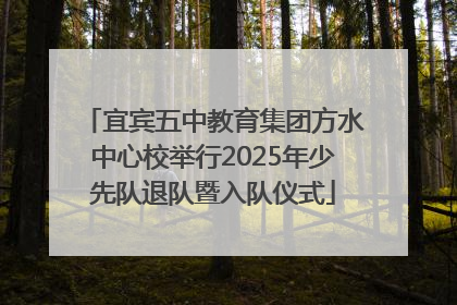 宜宾五中教育集团方水中心校举行2025年少先队退队暨入队仪式