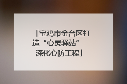 宝鸡市金台区打造“心灵驿站” 深化心防工程