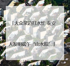 大众泉边打水忙 泰安人发明端午“山水粽”