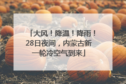 大风！降温！降雨！28日夜间，内蒙古新一轮冷空气到来