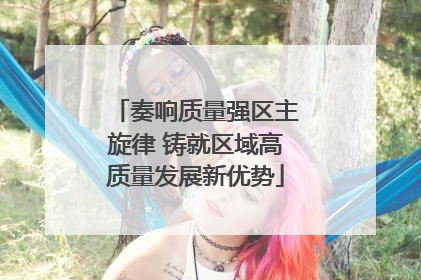 奏响质量强区主旋律 铸就区域高质量发展新优势
