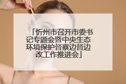 忻州市召开市委书记专题会暨中央生态环境保护督察边督边改工作推进会