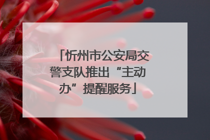 忻州市公安局交警支队推出“主动办”提醒服务
