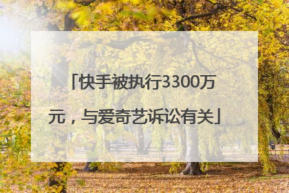 快手被执行3300万元，与爱奇艺诉讼有关