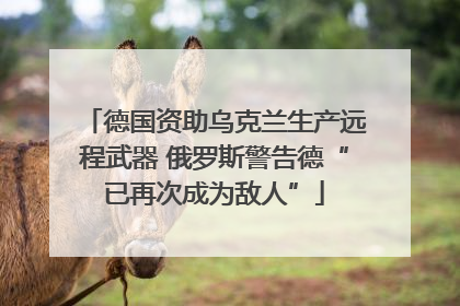 德国资助乌克兰生产远程武器 俄罗斯警告德“已再次成为敌人”