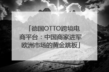 德国OTTO跨境电商平台：中国商家进军欧洲市场的黄金跳板