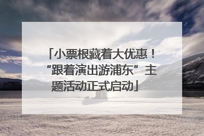 小票根藏着大优惠！“跟着演出游浦东”主题活动正式启动