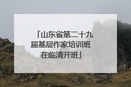 山东省第二十九届基层作家培训班在临清开班
