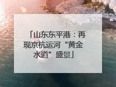 山东东平港：再现京杭运河“黄金水道”盛景