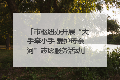市枢纽办开展“大手牵小手 爱护母亲河”志愿服务活动