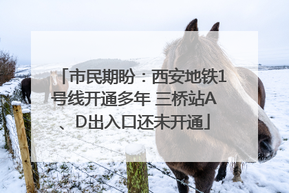 市民期盼：西安地铁1号线开通多年 三桥站A、D出入口还未开通