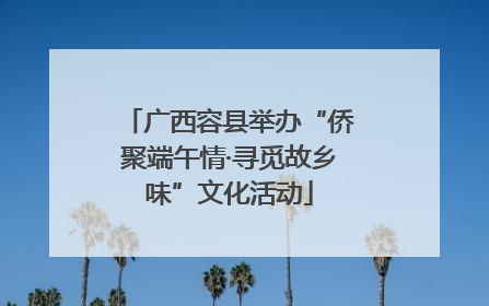 广西容县举办“侨聚端午情·寻觅故乡味”文化活动