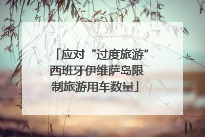 应对“过度旅游” 西班牙伊维萨岛限制旅游用车数量