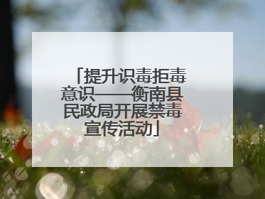 提升识毒拒毒意识——衡南县民政局开展禁毒宣传活动
