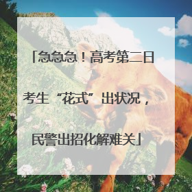 急急急！高考第二日考生“花式”出状况，民警出招化解难关