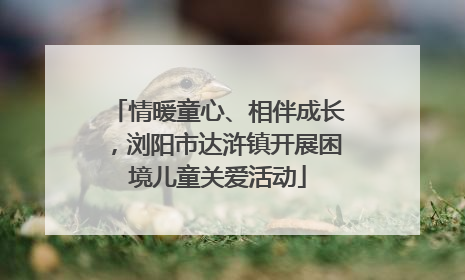情暖童心、相伴成长，浏阳市达浒镇开展困境儿童关爱活动