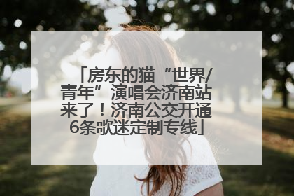 房东的猫“世界/青年”演唱会济南站来了！济南公交开通6条歌迷定制专线