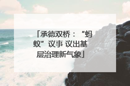 承德双桥：“蚂蚁”议事 议出基层治理新气象