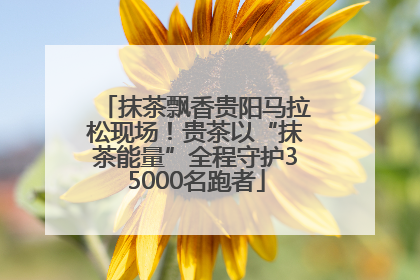 抹茶飘香贵阳马拉松现场！贵茶以“抹茶能量”全程守护35000名跑者