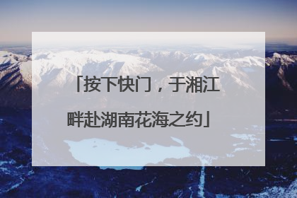 按下快门，于湘江畔赴湖南花海之约