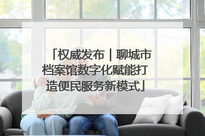 权威发布｜聊城市档案馆数字化赋能打造便民服务新模式