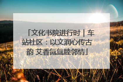 文化书院进行时｜车站社区：以文润心传古韵 艾香氤氲睦邻情