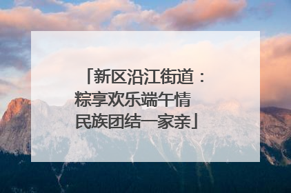 新区沿江街道：粽享欢乐端午情 民族团结一家亲