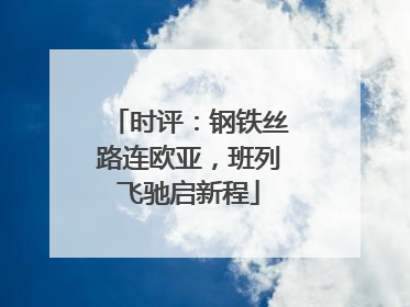 时评：钢铁丝路连欧亚，班列飞驰启新程
