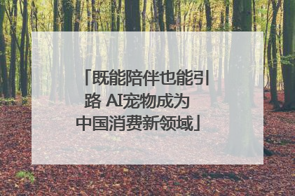 既能陪伴也能引路 AI宠物成为中国消费新领域