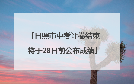 日照市中考评卷结束 将于28日前公布成绩