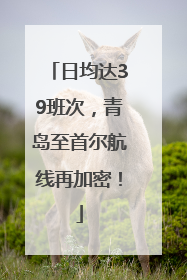 日均达39班次，青岛至首尔航线再加密！