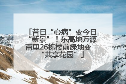 昔日“心病”变今日“新景”！东高地万源南里26栋楼前绿地变“共享花园”