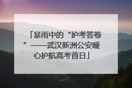 暴雨中的“护考答卷”——武汉新洲公安暖心护航高考首日