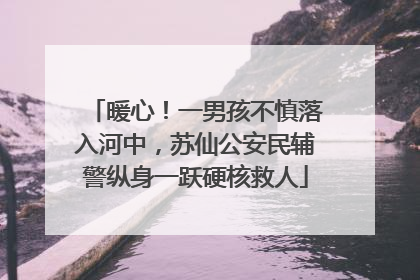 暖心！一男孩不慎落入河中，苏仙公安民辅警纵身一跃硬核救人