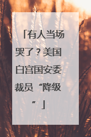 有人当场哭了？美国白宫国安委裁员“降级”
