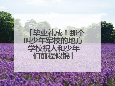 毕业礼成！那个叫少年军校的地方 学校祝人和少年们前程似锦