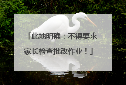 此地明确：不得要求家长检查批改作业！