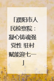 濮阳市人民检察院：凝心铸魂强党性 驻村赋能迎七一