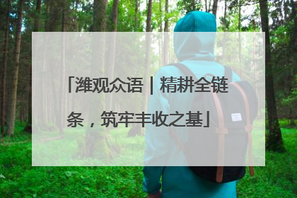 潍观众语｜精耕全链条，筑牢丰收之基